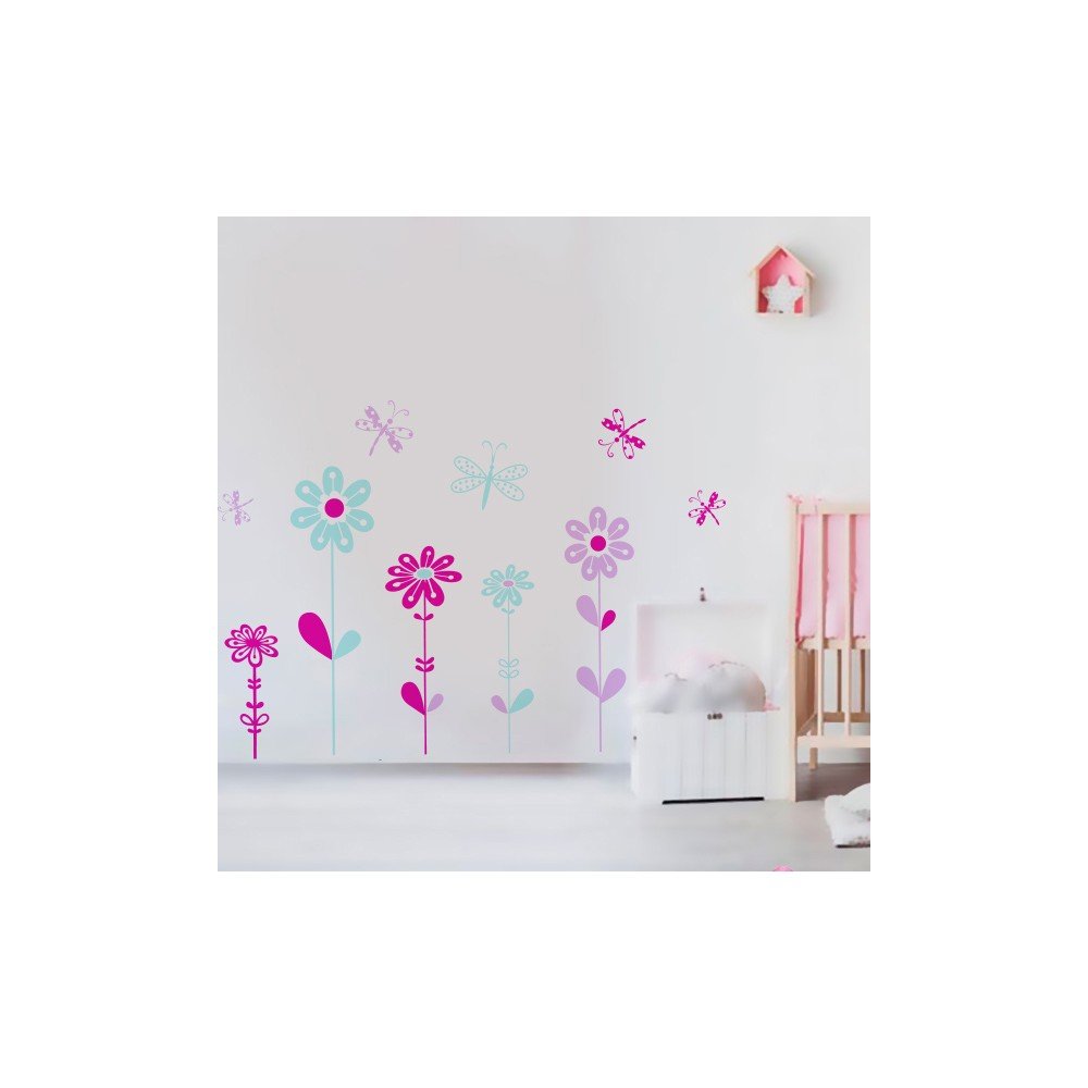 Adhesivos infantiles en vinilo decorativo árboles para niñas Colombia