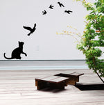 Vinilo Decorativo Adhesivo Cat and Birds