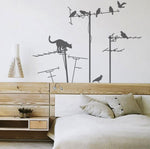 Vinilo Decorativo Adhesivo Gato en el tejado