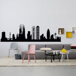 Vinilo Decorativo Adhesivo Barcelona Skyline
