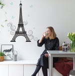 Vinilo Decorativo Adhesivo Torre Eiffel Arabesco