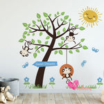 Adhesivos infantiles vinilos decorativos soles micos arboles mariposas Colombia Bogota Medellin Cali Barranquilla Bucaramanga