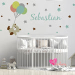 Adhesivos infantiles vinilos decorativos osos globos estrellas nombres Colombia Bogota Medellin Cali Barranquilla Bucaramanga