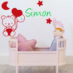 Adhesivos infantiles vinilos osos nombres estrellas corazones Colombia Bogota Medellin Cali Barranquilla Bucaramanga Cartagena