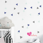 Adhesivos infantiles vinilos decorativos pack triangulos Colombia Bogota Medellin Cali Barranquilla Bucaramanga Cartagena Ibague