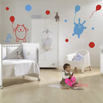 Adhesivos infantiles en vinilo decorativo gatos globos Colombia Bogota Medellin Cali Barranquilla Bucaramanga Cartagena Ibague