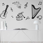 Adhesivos infantiles vinilos decorativos instrumentos notas musica Colombia Bogota Medellin Cali Barranquilla Bucaramanga