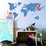 Adhesivos infantiles vinilos continentes mapas barcos aviones peces Colombia Bogota Medellin Cali Barranquilla Bucaramanga