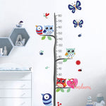 Adhesivos infantiles decorativos medidor mariposas buhos pajaros Colombia Bogota Medellin Cali Barranquilla Bucaramanga