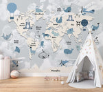 Papel Tapiz "Mapamundi Explorador"