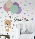 Adhesivos infantiles vinilos decorativos osos globos estrellas nombres Colombia Bogota Medellin Cali Barranquilla Bucaramanga