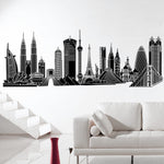 Vinilo Decorativo Adhesivo Ciudades Lineas
