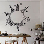 Vinilo Decorativo Adhesivo World Icons