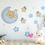 Adhesivos infantiles vinilos sweet night osos nubes estrellas impresos Colombia Bogota Medellin Cali Barranquilla Bucaramanga