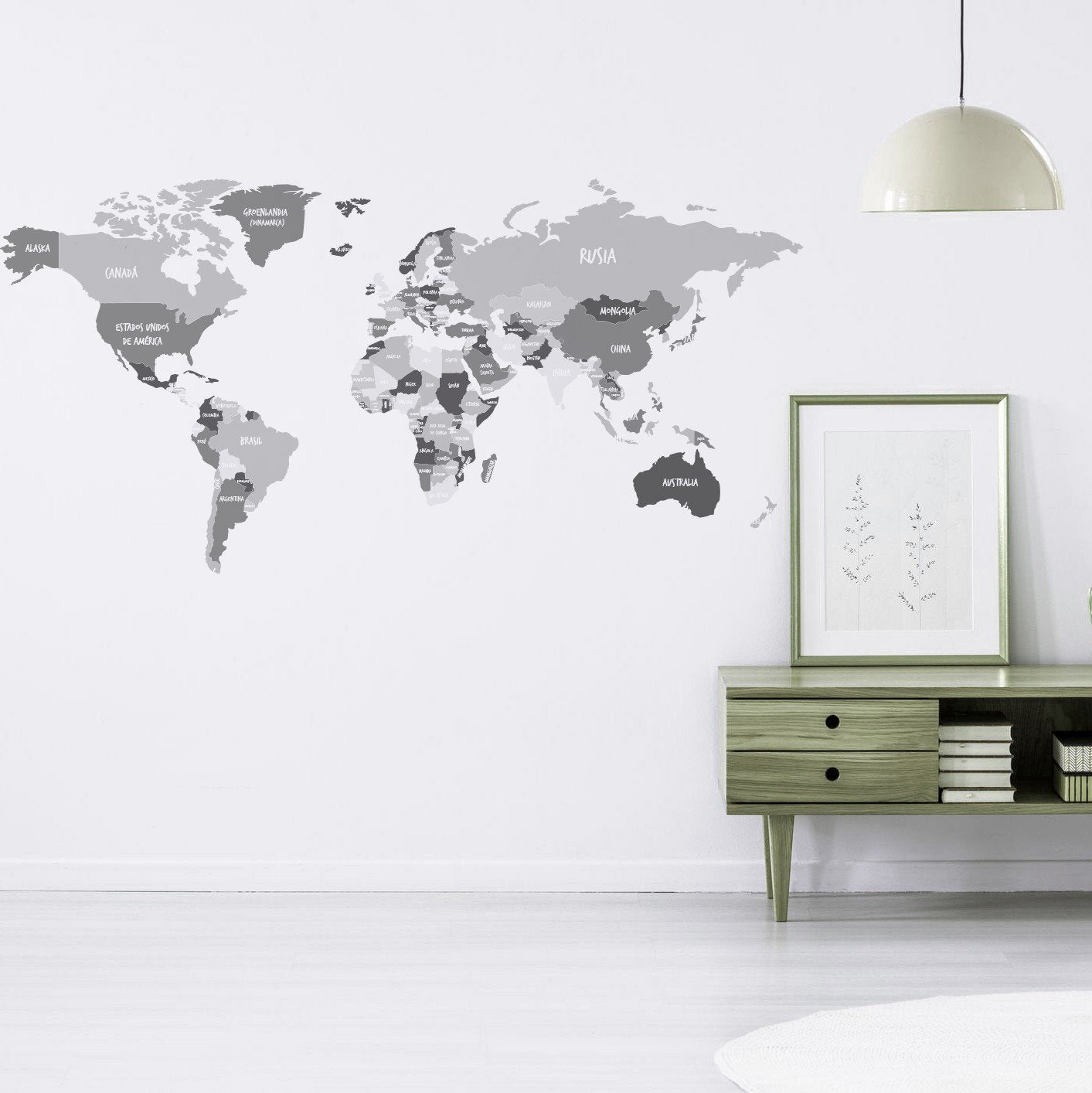 Vinilo Decorativo Adhesivo Mapa Impreso