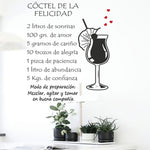 Vinilo Decorativo Adhesivo Coctel de la felicidad