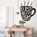 Vinilo Decorativo Adhesivo Life begin after coffee