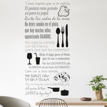 Vinilo Decorativo Adhesivo Reglas de la cocina 02