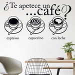 Vinilo Decorativo Adhesivo Te apetece café