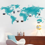 Vinilo Decorativo Adhesivo mapamundi fotos