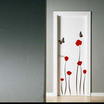 Vinilo Decorativo Adhesivo Rosas con Mariposas