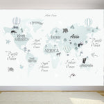 Vinilo Decorativo Adhesivo Mapa Infantil Impresión