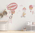 Vinilo Decorativo Adhesivo Animales Volando Niña Impresión