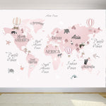 Vinilo Decorativo Adhesivo Mapa Infantil Niña Impresión