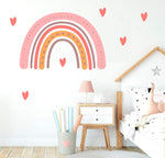 Vinilo Arcoiris Corazones Impresión