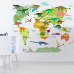Vinilo Mapa de Dinosaurios Impresión