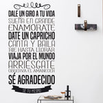 Vinilo Decorativo Adhesivo frase personalizada Colombia Bogota Medellin Cali Barranquilla Bucaramanga