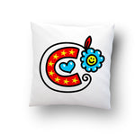 Funda o Cojín Inicial de Nombre Monograma Flor