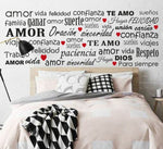 Vinilo Decorativo Adhesivo palabra amor Colombia Bogota Medellin Cali Barranquilla Bucaramanga