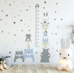 Vinilo medidor de cabezas de animalitos niña