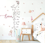 Vinilo medidor conejas bailarinas y mariposas