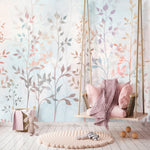 Mural Adhesivo Floral Acuarela