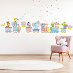 Vinilo Decorativo Infantil Tren de Animales para Niñas