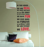 Vinilo Decorativo Adhesivo Reglas del Hogar Casa Colombia Bogota Medellin Cali