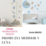 vinilo adhesivo infantil elefantes globos estrellas luna medidor nombre personalizado