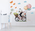 Vinilo Decorativo Oso Bicicleta Impresión