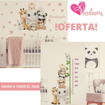 vinilos calcomanías stickers infantiles medidor animales