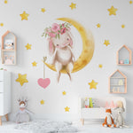 Vinilo Decorativo Adhesivo Coneja En La Luna Impresión