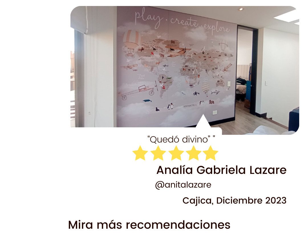 mural mapamundi aviones globos animales