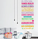 Vinilo Decorativo Adhesivo Reglas familia Colombia Bogota Medellin Cali Barranquilla Bucaramanga