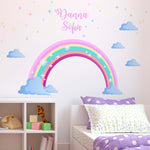 Vinilo Decorativo Adhesivo Arcoiris Estrellas