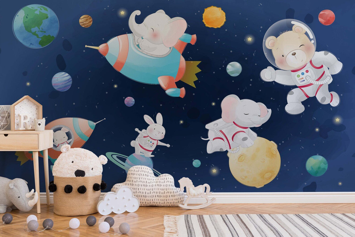 Papel Tapiz Vinilo Adhesivo Animales y Planetas