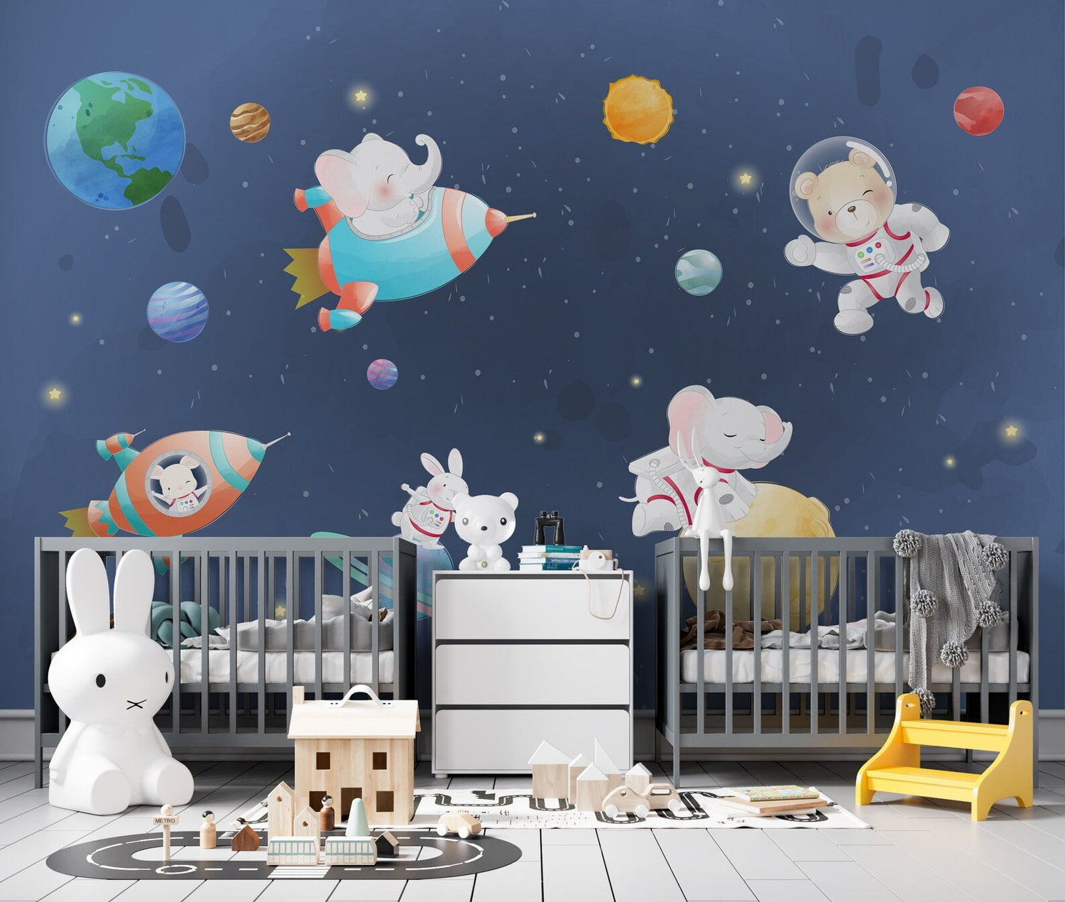 Papel Tapiz Vinilo Adhesivo Animales y Planetas
