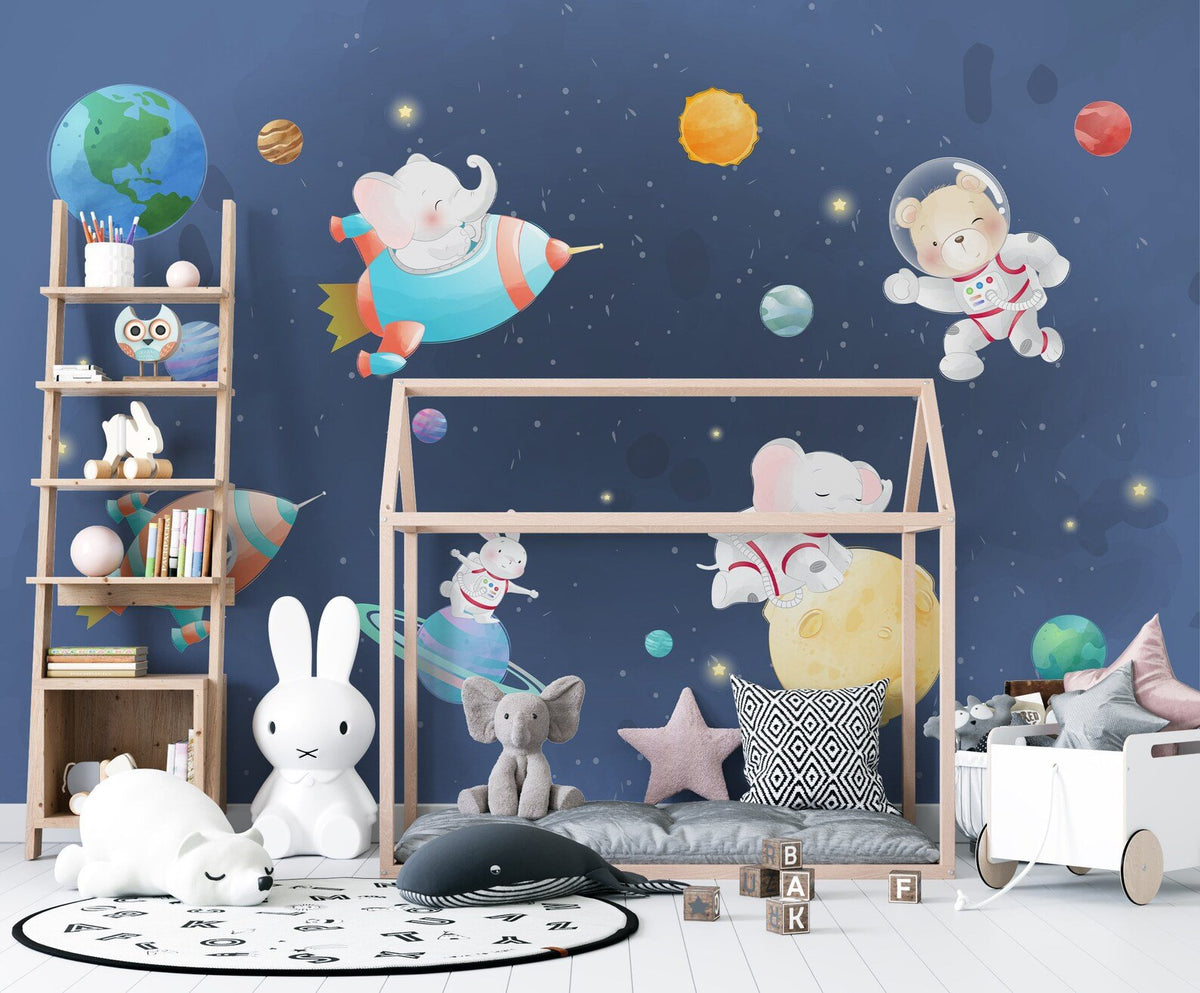 Papel Tapiz Vinilo Adhesivo Animales y Planetas