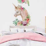 Vinilo Unicornio y Flores
