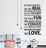 Vinilo Decorativo Adhesivo Reglas de Casa Colombia Bogota Medellin Cali